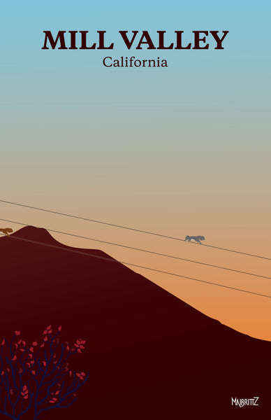 Squirrels over Mt Tamalpais